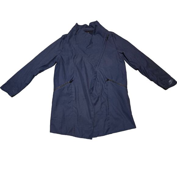 Nike Sportswear Tech Aeroloft Parka Asymetrical Zip Navy Blue Jacket Size Large - Picture 4 of 8